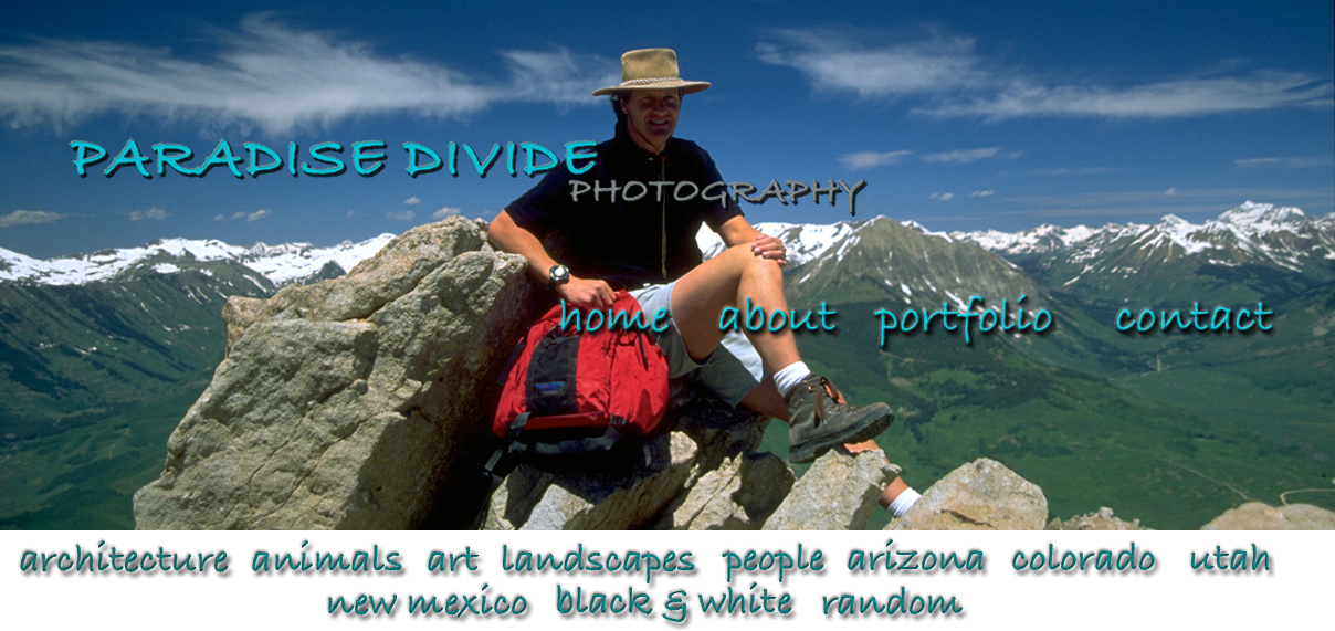 Banner Image of Paradise Divide Photographer Gordon Reeves sitting atop Mont Crested Butte, Colorado